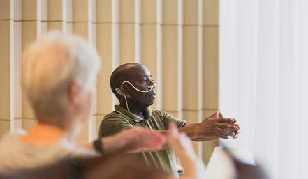 A man taking part in an exercise activity